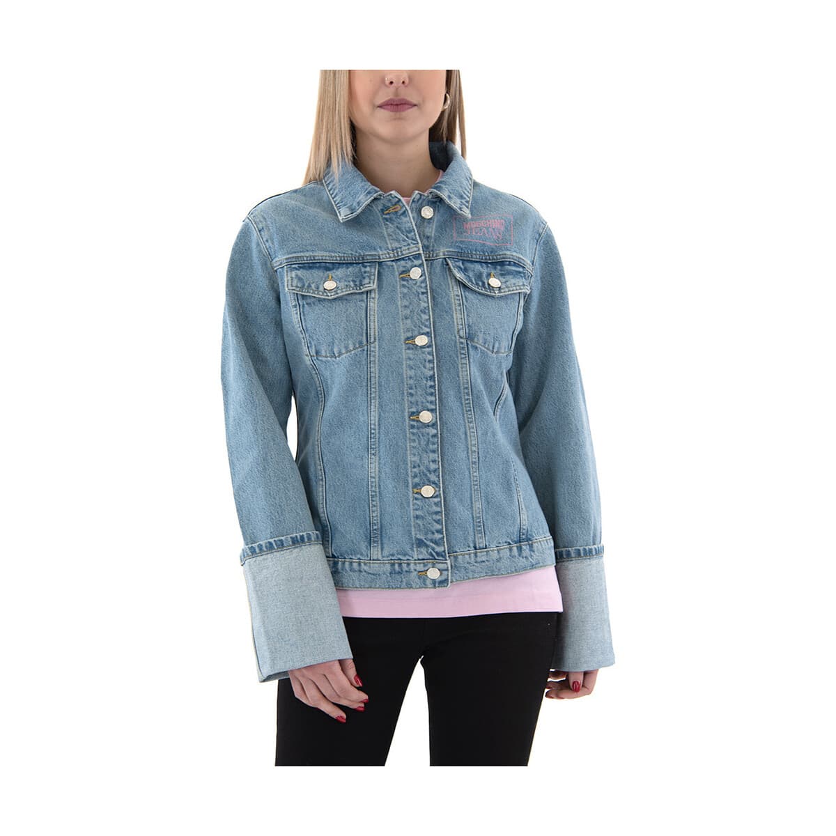 Χοντρό μπουφάν Moschino DENIM JACKET WOMEN JEANS