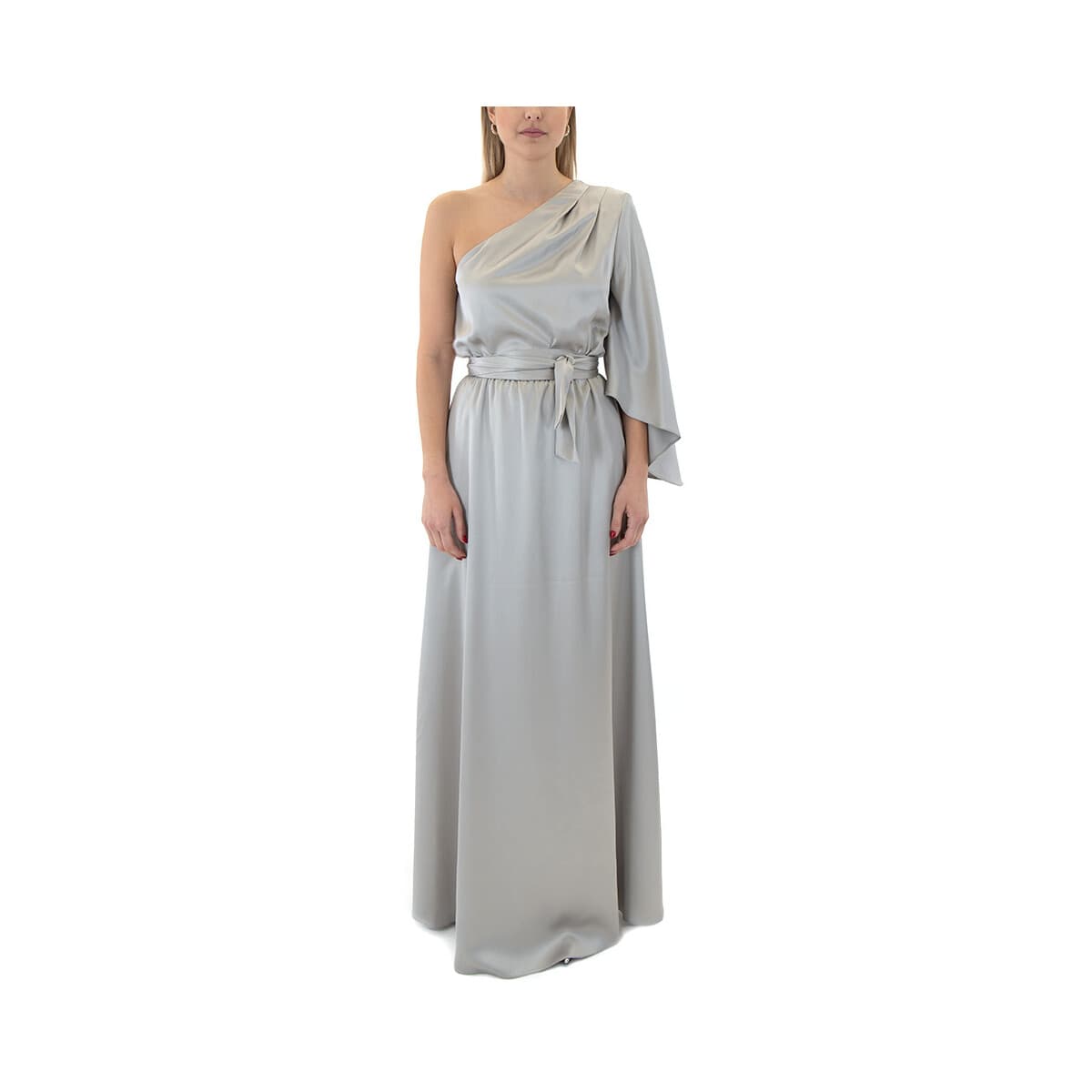 Φορέματα Access Fashion SATIN ONE SHOULDER BELTED MAXI DRESS WOMEN