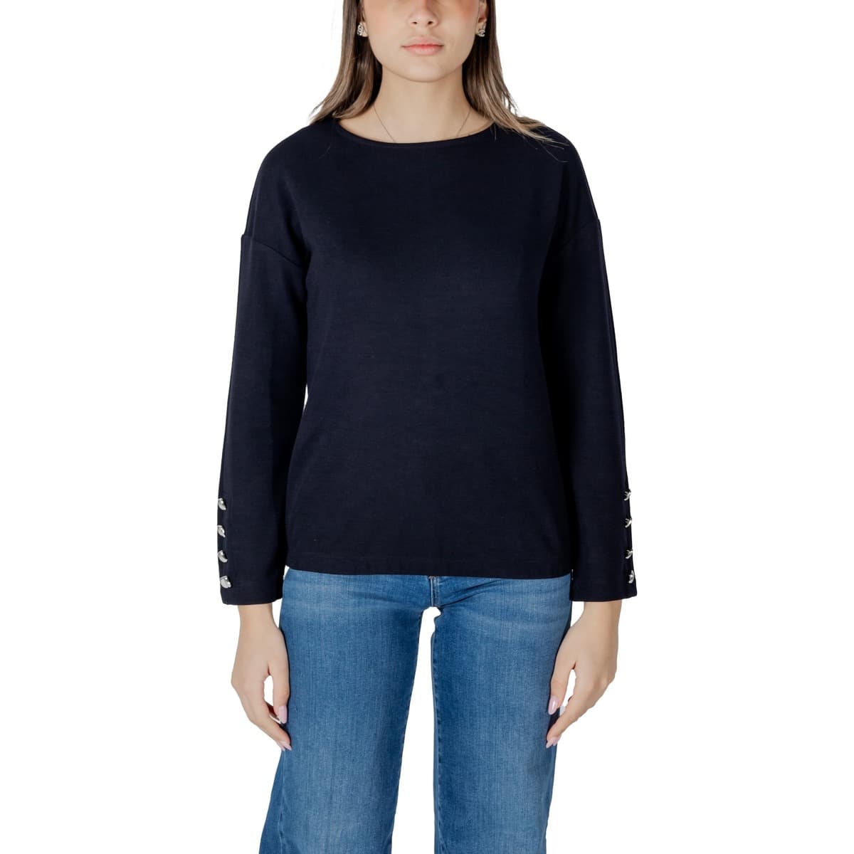 Πουλόβερ Street One Shirt w.buttons at sleeves 322791