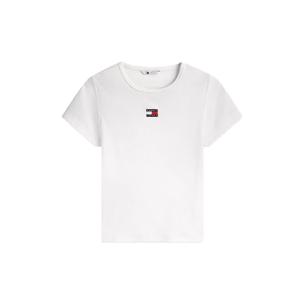 T-shirt με κοντά μανίκια Tommy Hilfiger TOMMY JEANS RIB BADGE SLIM FIT T-SHIRT WOMEN