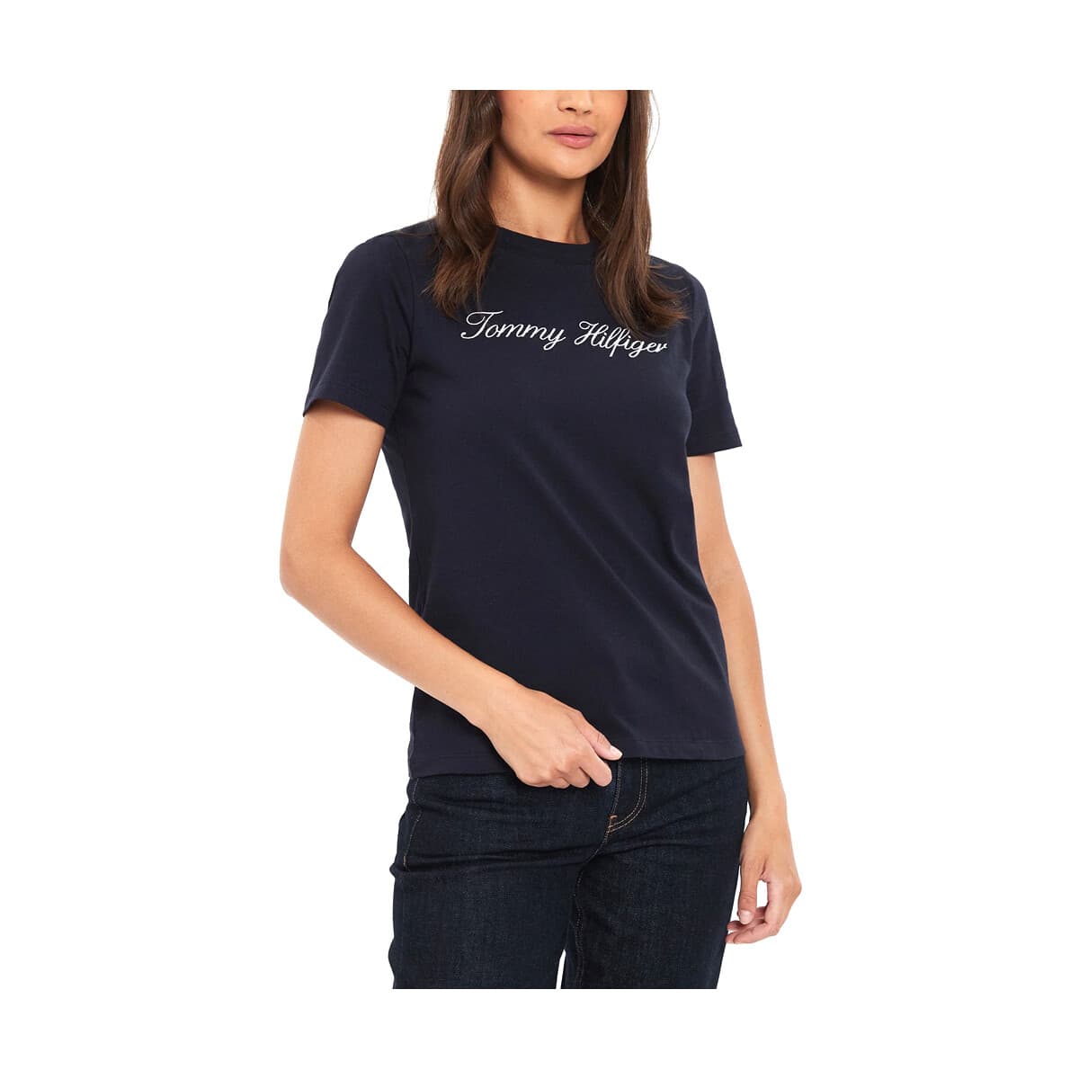T-shirt με κοντά μανίκια Tommy Hilfiger LOGO C NECK REGULAR FIT T-SHIRT WOMEN