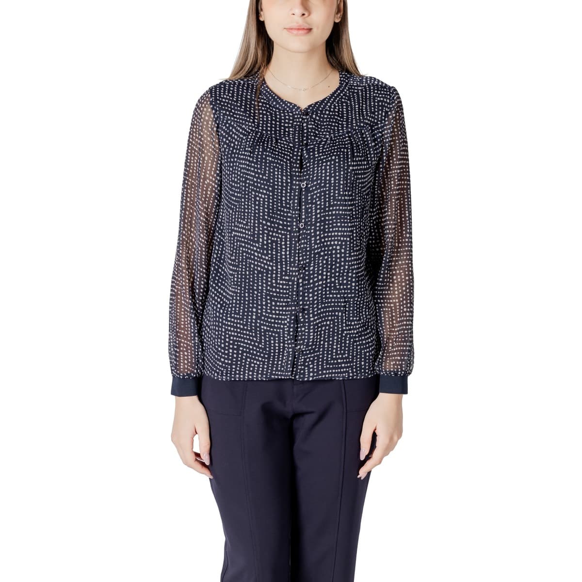 Μπλούζα Street One Printed chiffon blouse w placket detail 345452