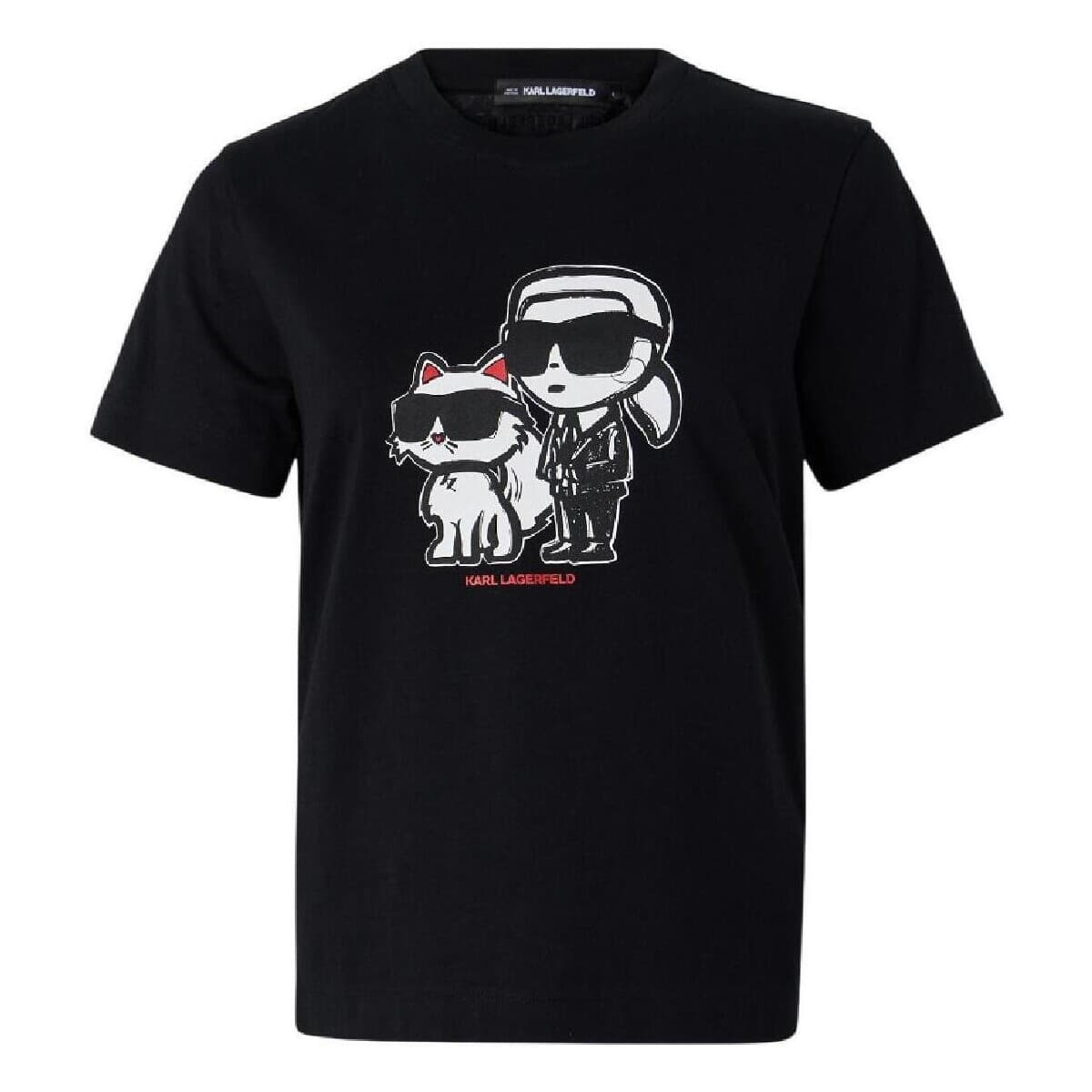 T-shirt με κοντά μανίκια Karl Lagerfeld A1W17129 999