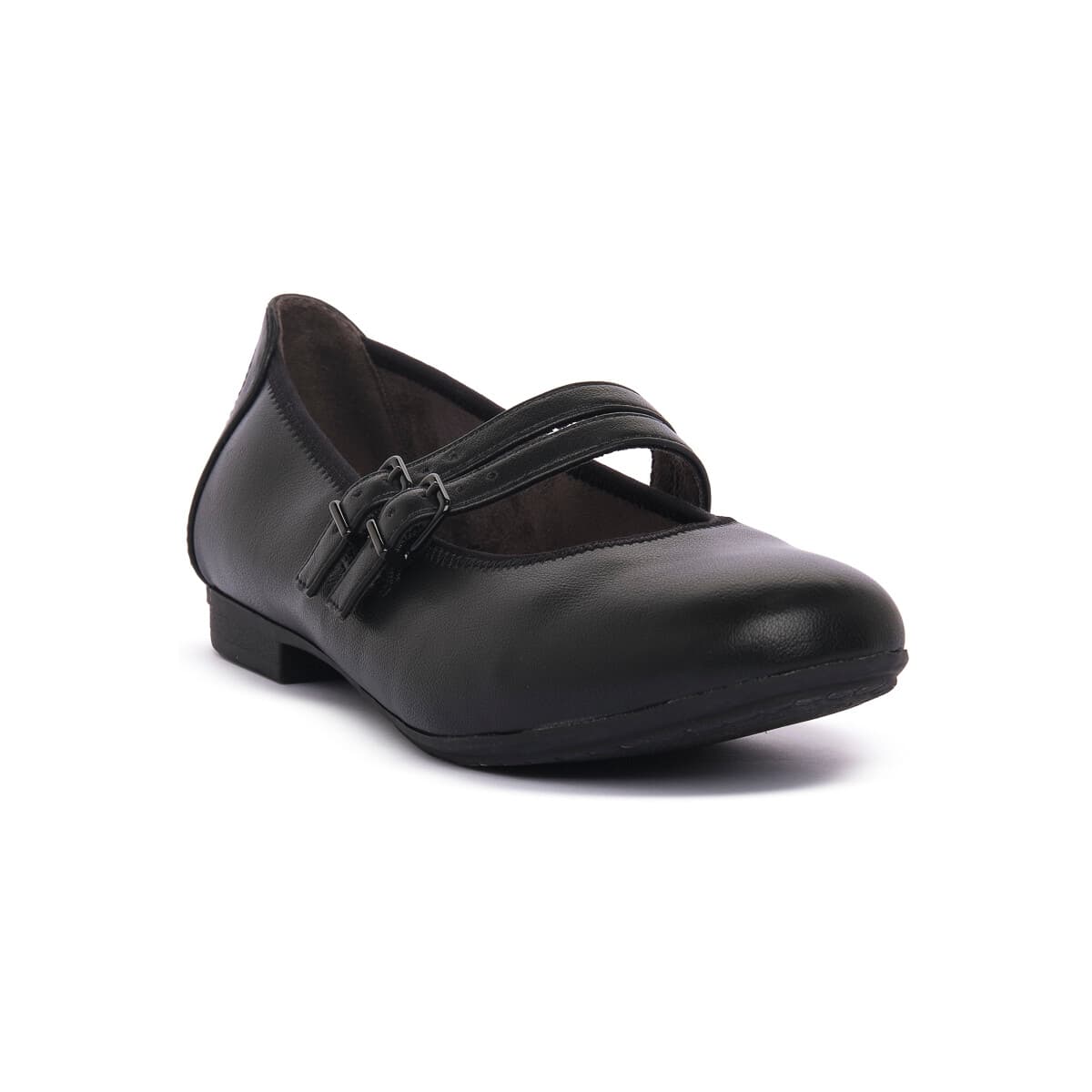 Μπαλαρίνες Jana NERO NAPPA