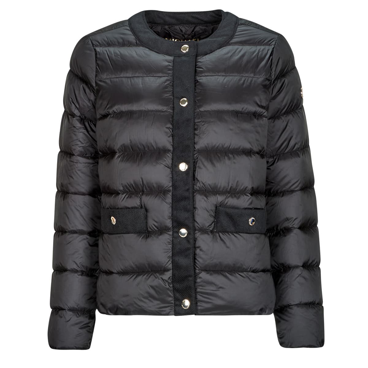 Χοντρό μπουφάν MICHAEL Michael Kors COLLARLESS PACKABLE JACKET W CORDUROY TRIM