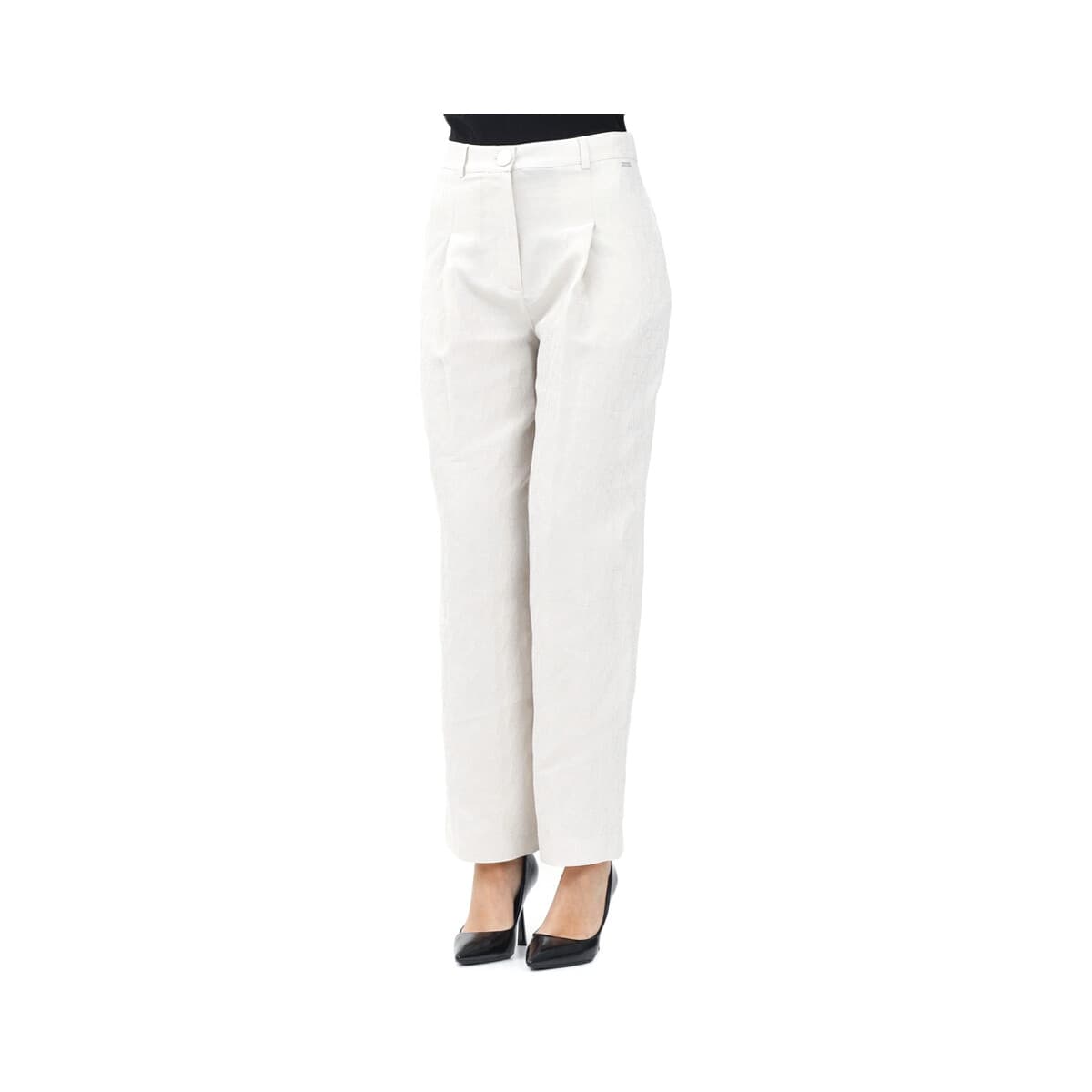 Παντελόνια EAX HIGH WAIST STRAIGHT FIT PANTS WOMEN