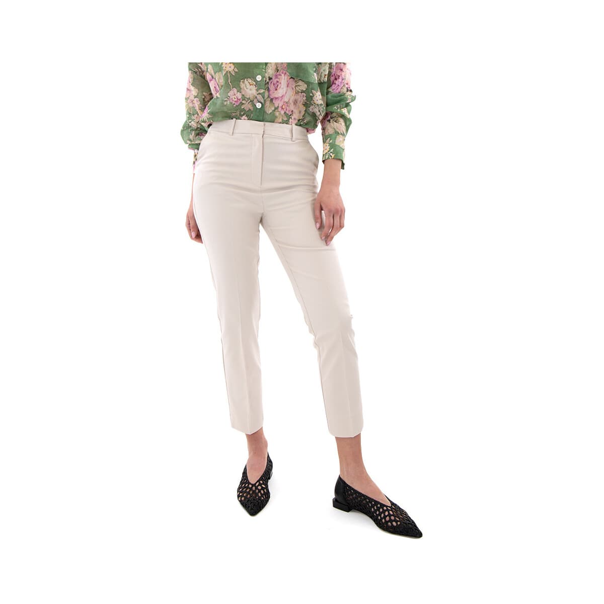 Παντελόνια My T Wearables ELASTIC HIGH WAIST SLIM FIT PANTS WOMEN