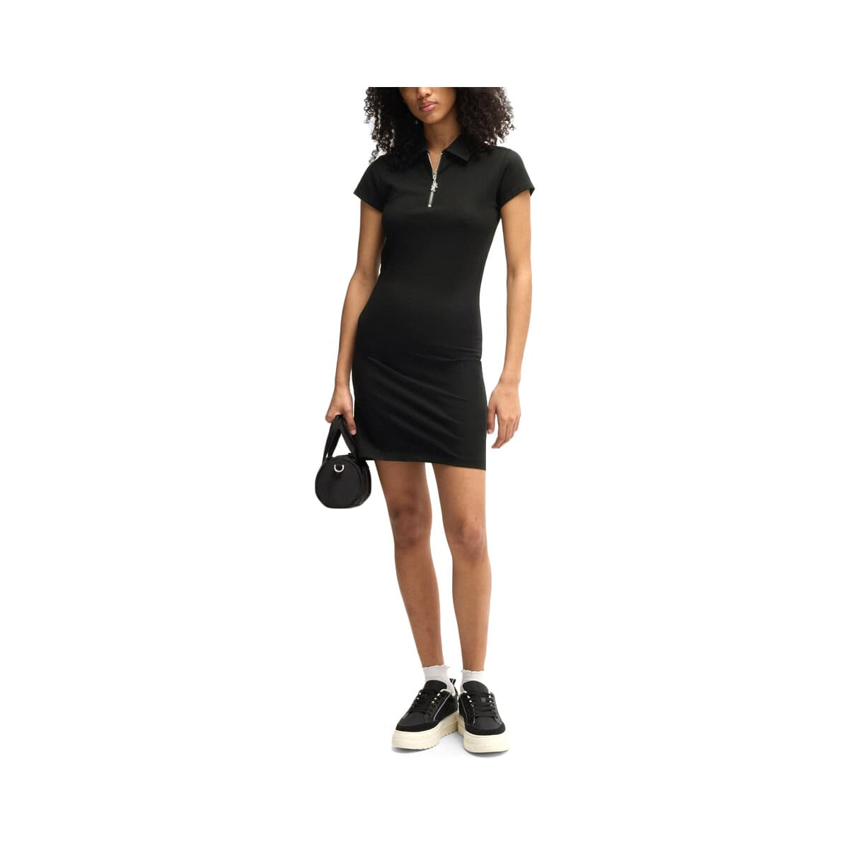 Φορέματα BOSS NERA ZIP PLACKET MINI POLO DRESS WOMEN