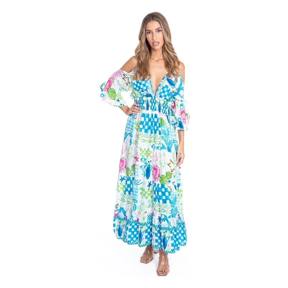 Μακριά Φορέματα Isla Bonita By Sigris Μακρύ Μίντι Φόρεμα