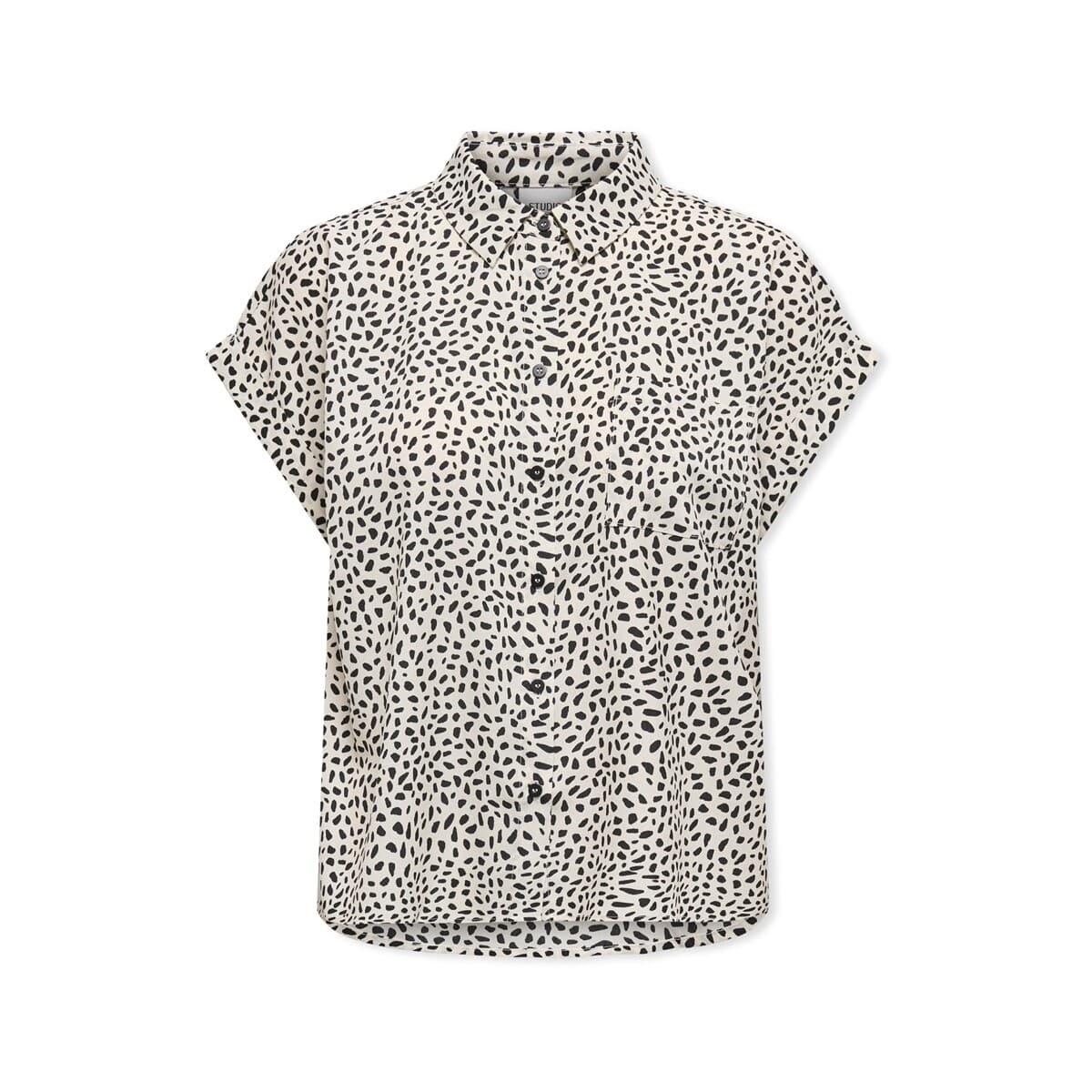 Μπλούζα Only Noos Hannover Life Shirt - Cloud Dancer/Black Grap