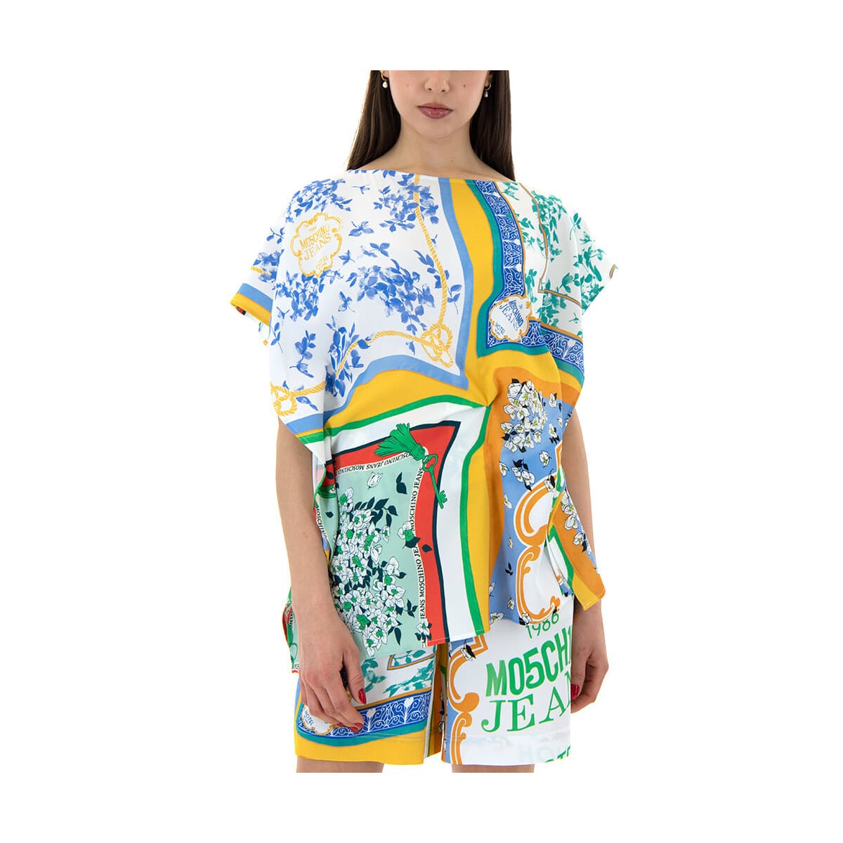 Μπλουζάκια με μακριά μανίκια Moschino COMFORT FIT BLOUSE WOMEN JEANS