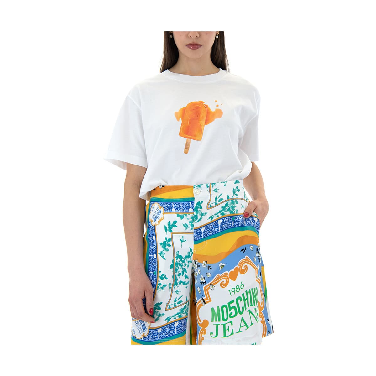 T-shirt με κοντά μανίκια Moschino T-SHIRT WOMEN JEANS