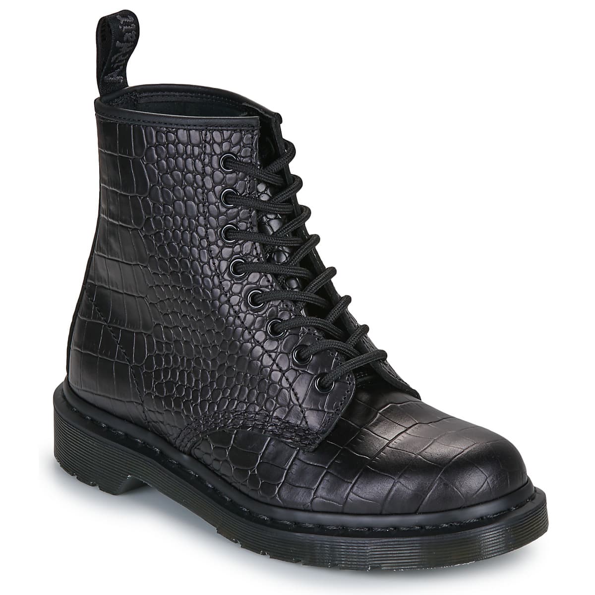 Μπότες Dr. Martens 1460 Croco 8 Eye Boot Black New Vibrance Croco