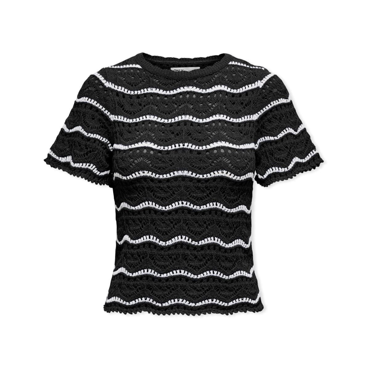 Πουλόβερ Only Anna Sofia Life Knit - Black/Cloud Dancer