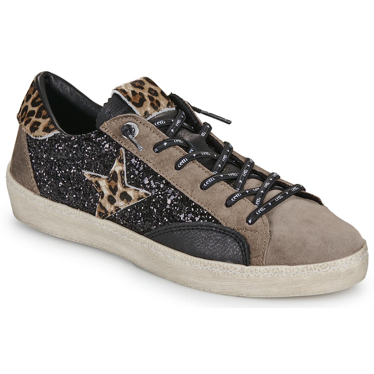 Xαμηλά Sneakers Cetti C-1342-SRA-INV26-ANTE-GLITTER-NEGRO