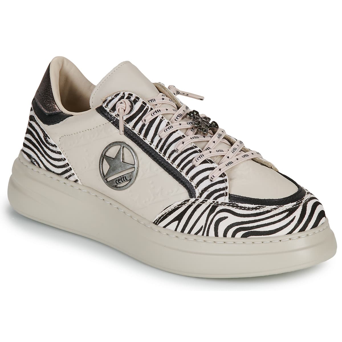 Xαμηλά Sneakers Cetti C-1401-SRA-INV26-ZEBRA-NATURE-OFF-WHITE