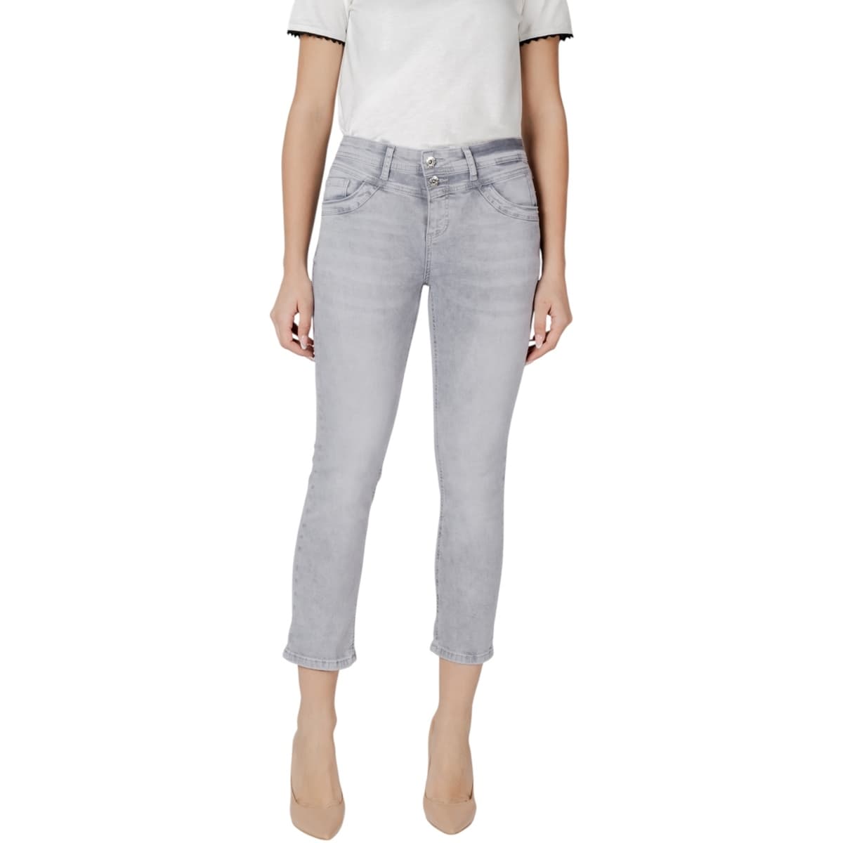 Skinny Τζιν Street One QR Style-Jane,mw,light 378558