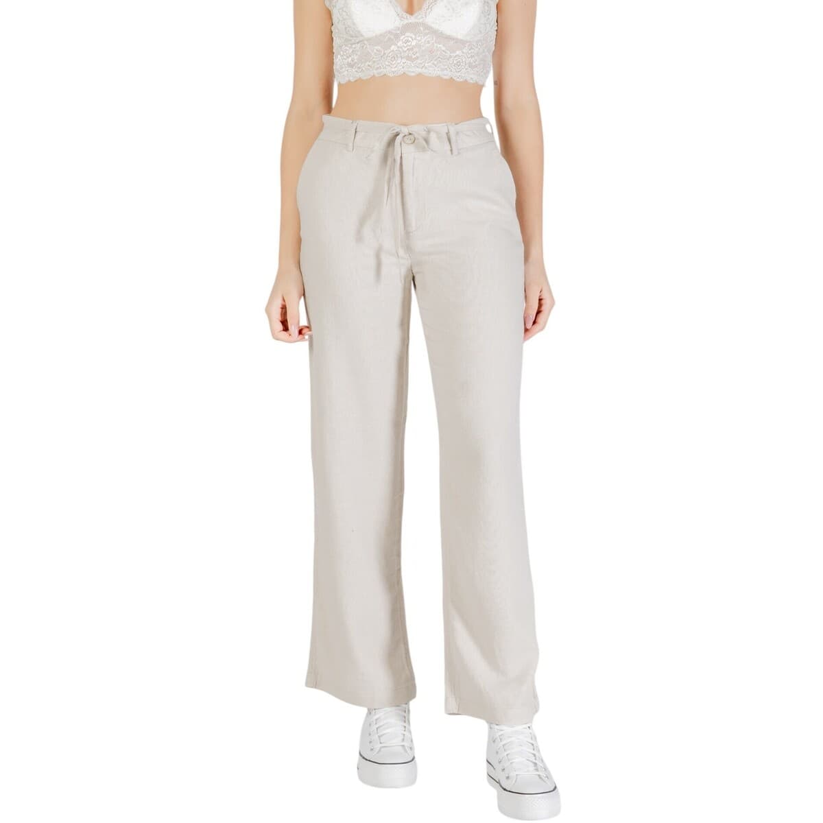 Παντελόνια Only ONLCARO MW LINEN BL STR BELT PANT CC TLR 15338710