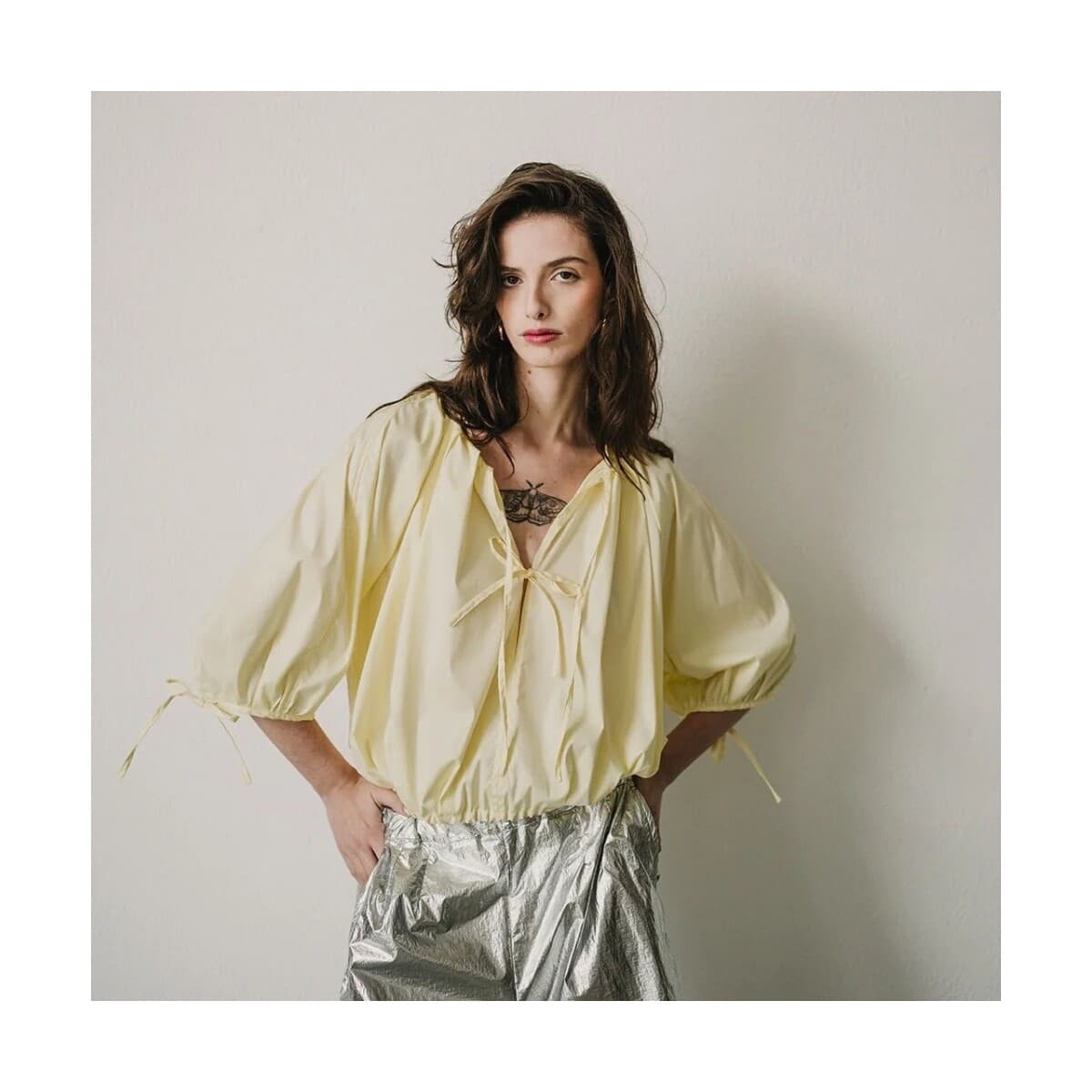 Μπλούζα Mirakaya Balonê Shirt - Butter