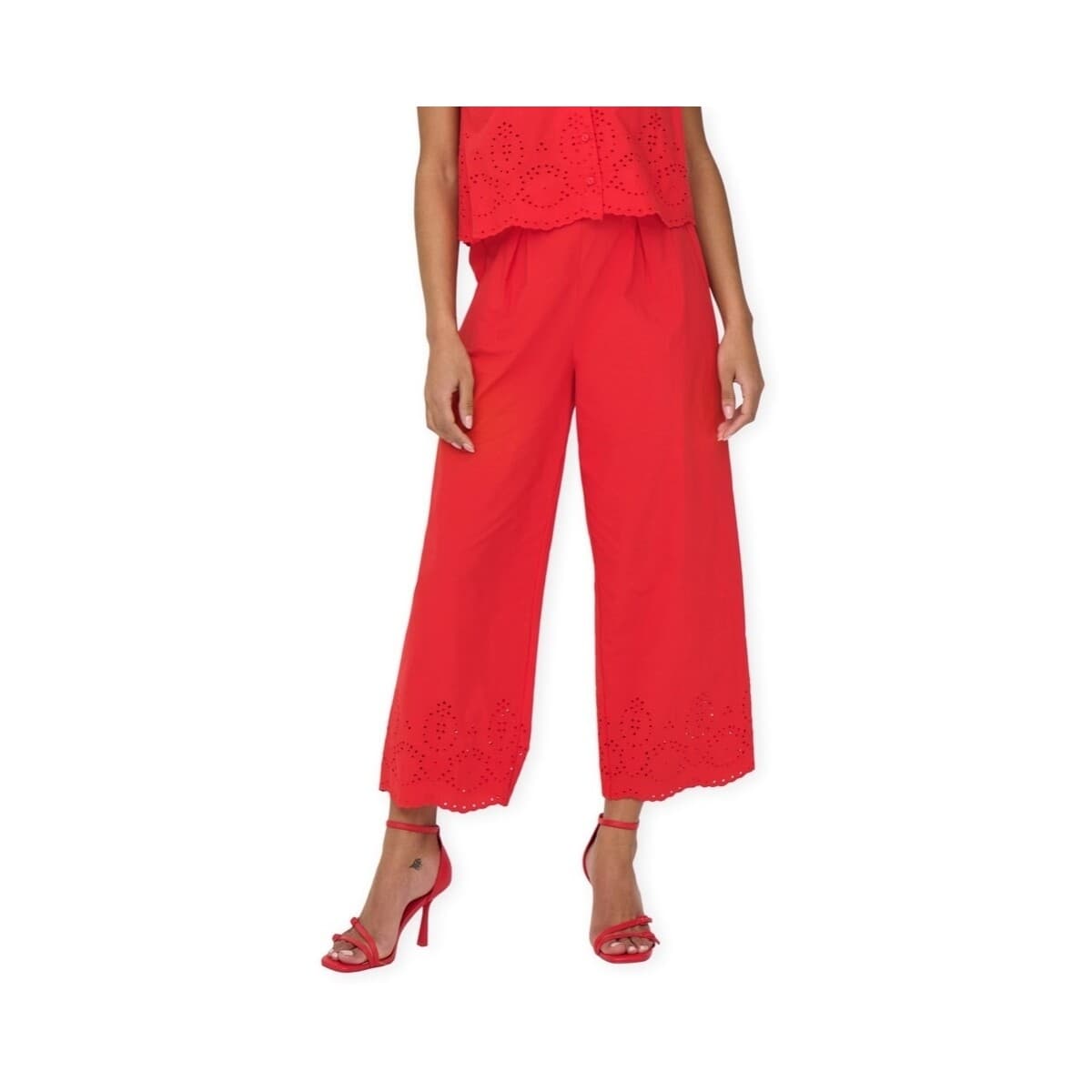 Παντελόνια Only Roxanne Long Trousers - High Risk Red