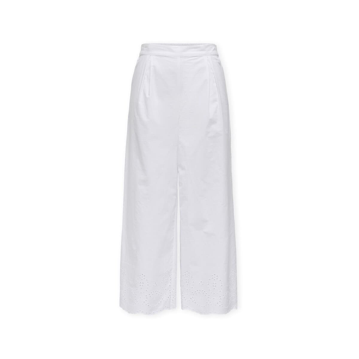 Παντελόνια Only Roxanne Long Trousers - Bright White