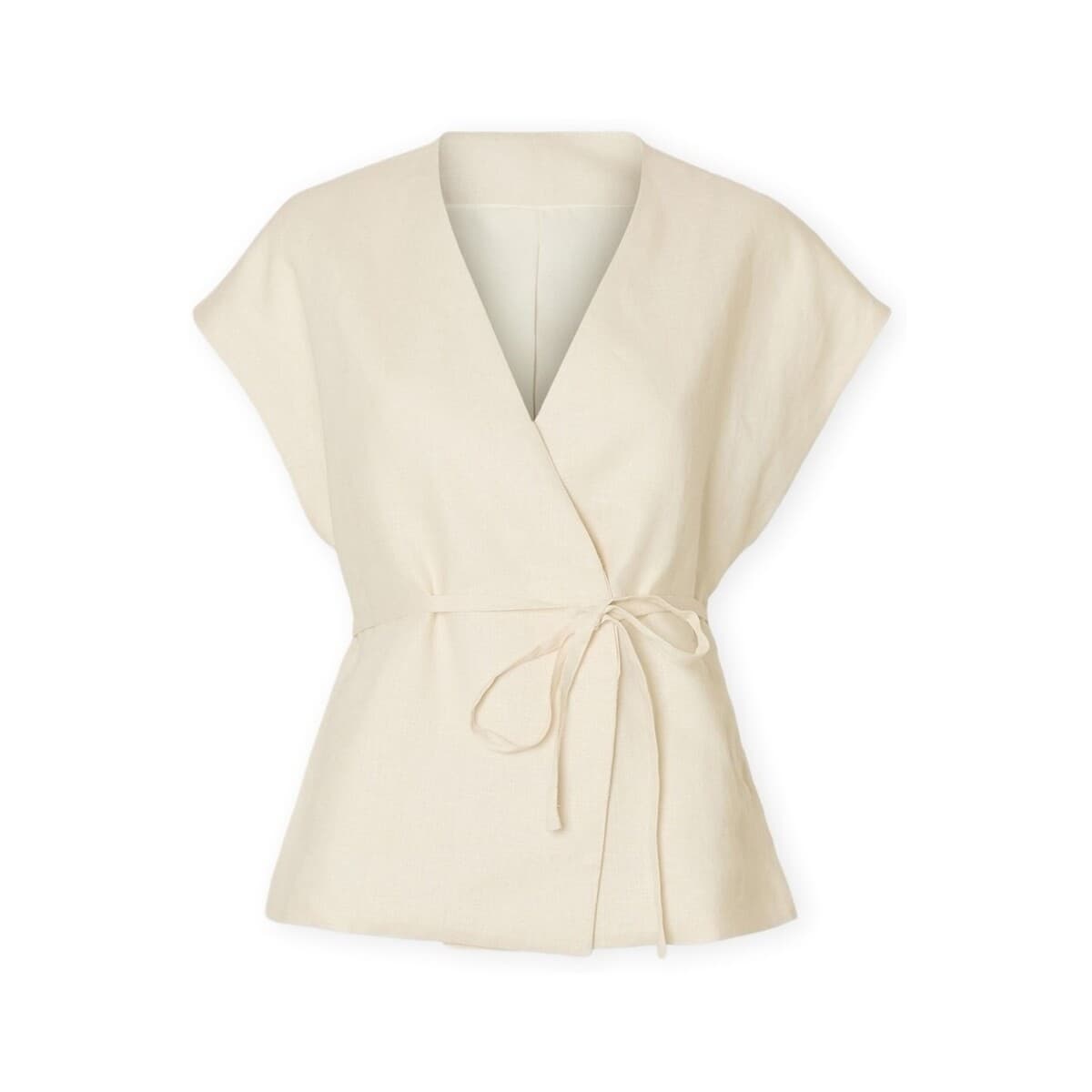 Μπλούζα Selected W Top Lia Linen - Birch