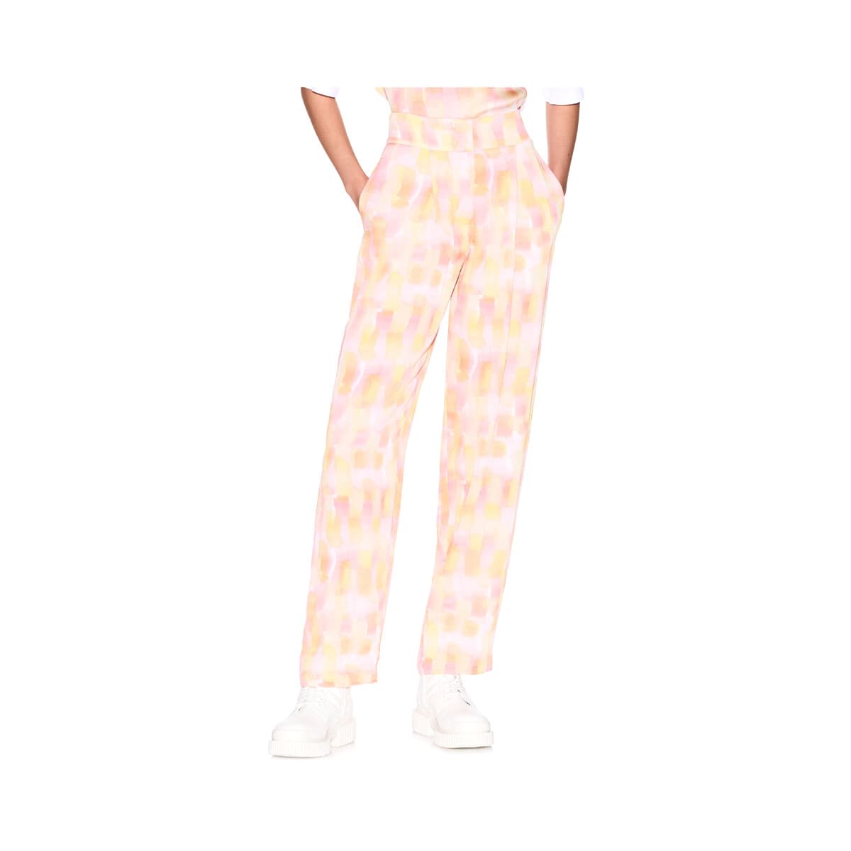 Παντελόνια EAX PLEATED SLOUCHY FIT PANTS WOMEN