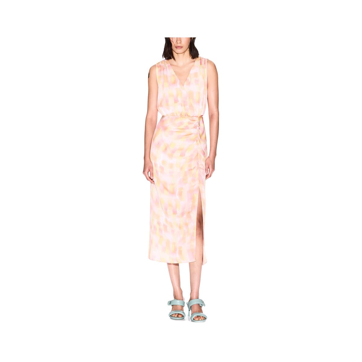 Φορέματα EAX SLEEVELESS PRINT MIDI DRESS WOMEN