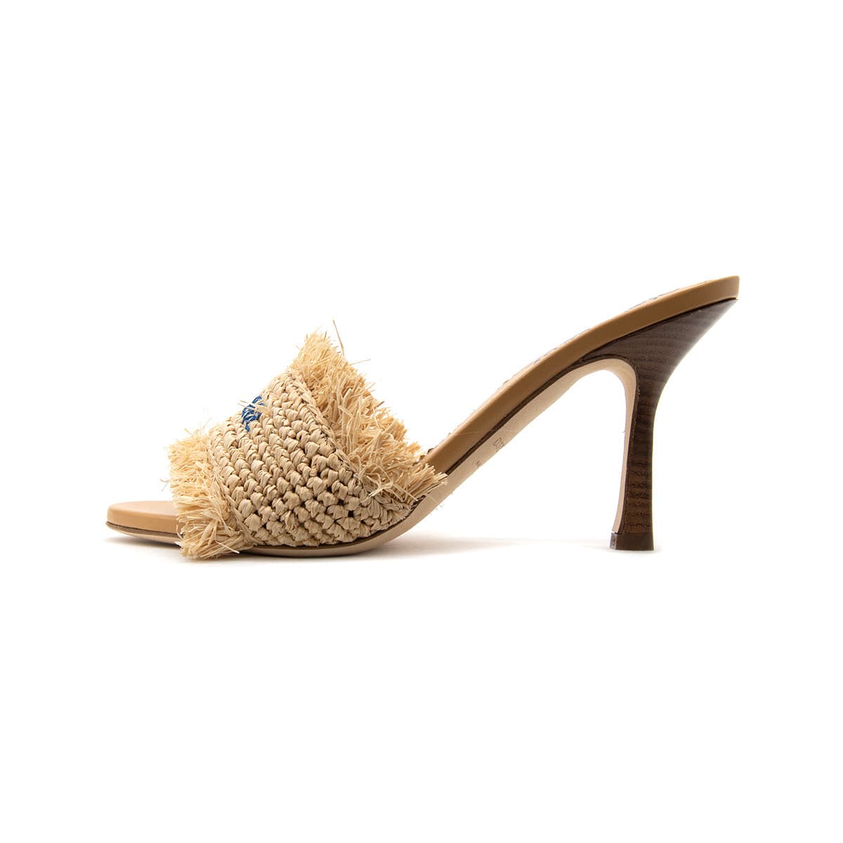 Mules Dsquared CAPSULE RAFFIA LEATHER HIGH HEEL MULES WOMEN
