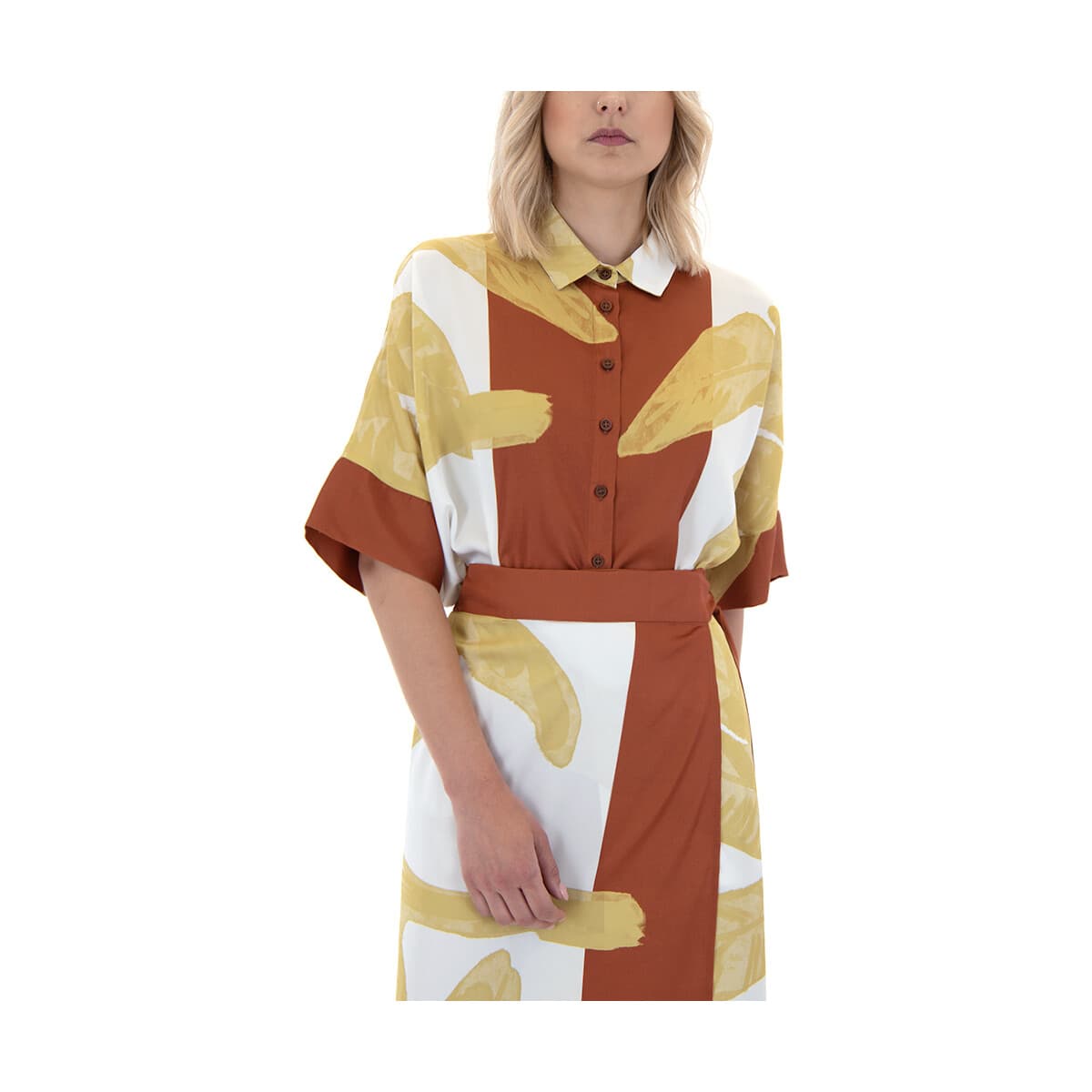 Πουκάμισα Moutaki PRINTED SHORTSLEEVE OVERSIZE FIT SHIRT WOMEN