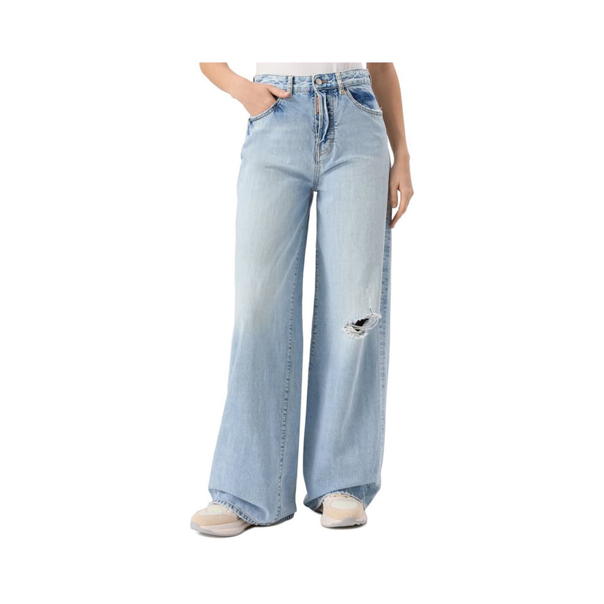 Jeans Dsquared TRAVELLER HIGH CROTCH WIDE LEG JEANS WOMEN