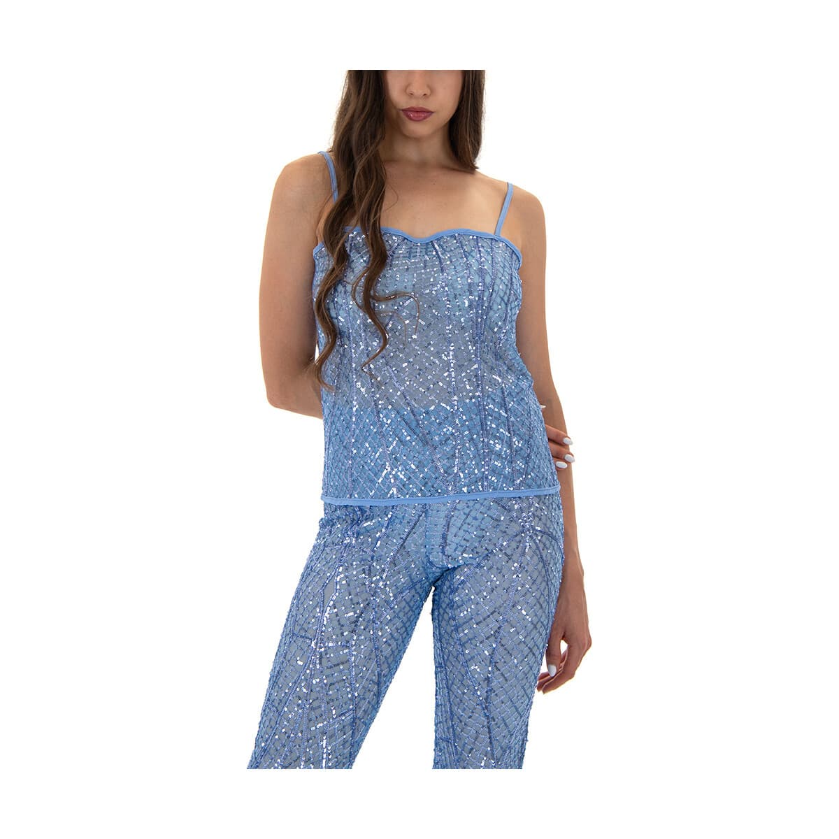 Μπλουζάκια με μακριά μανίκια My T Wearables SEQUINED STRAPLESS TOP WOMEN