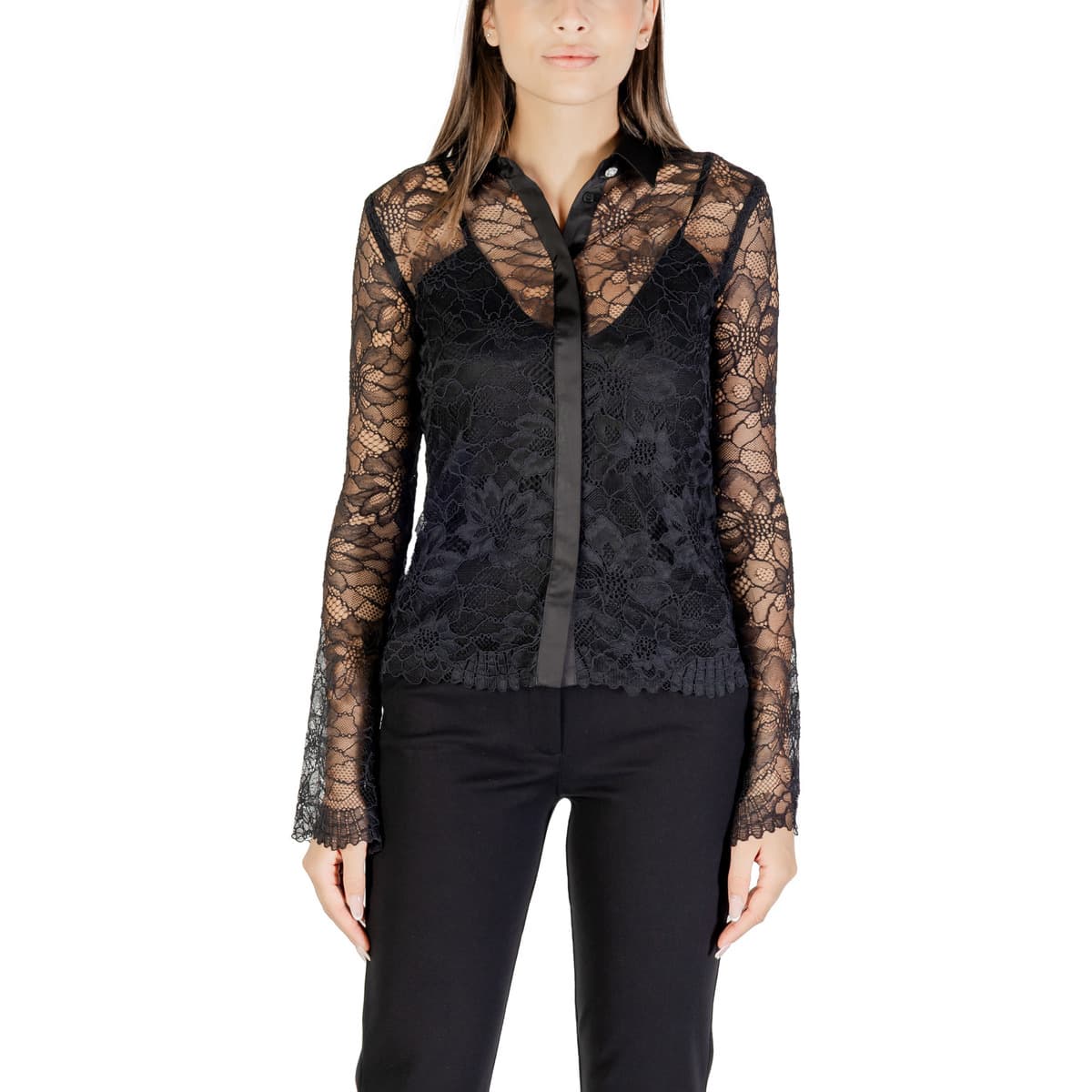 Πουκάμισα Guess LS ANTOINETTE LACE SHIRT W5YH58 WHDY0