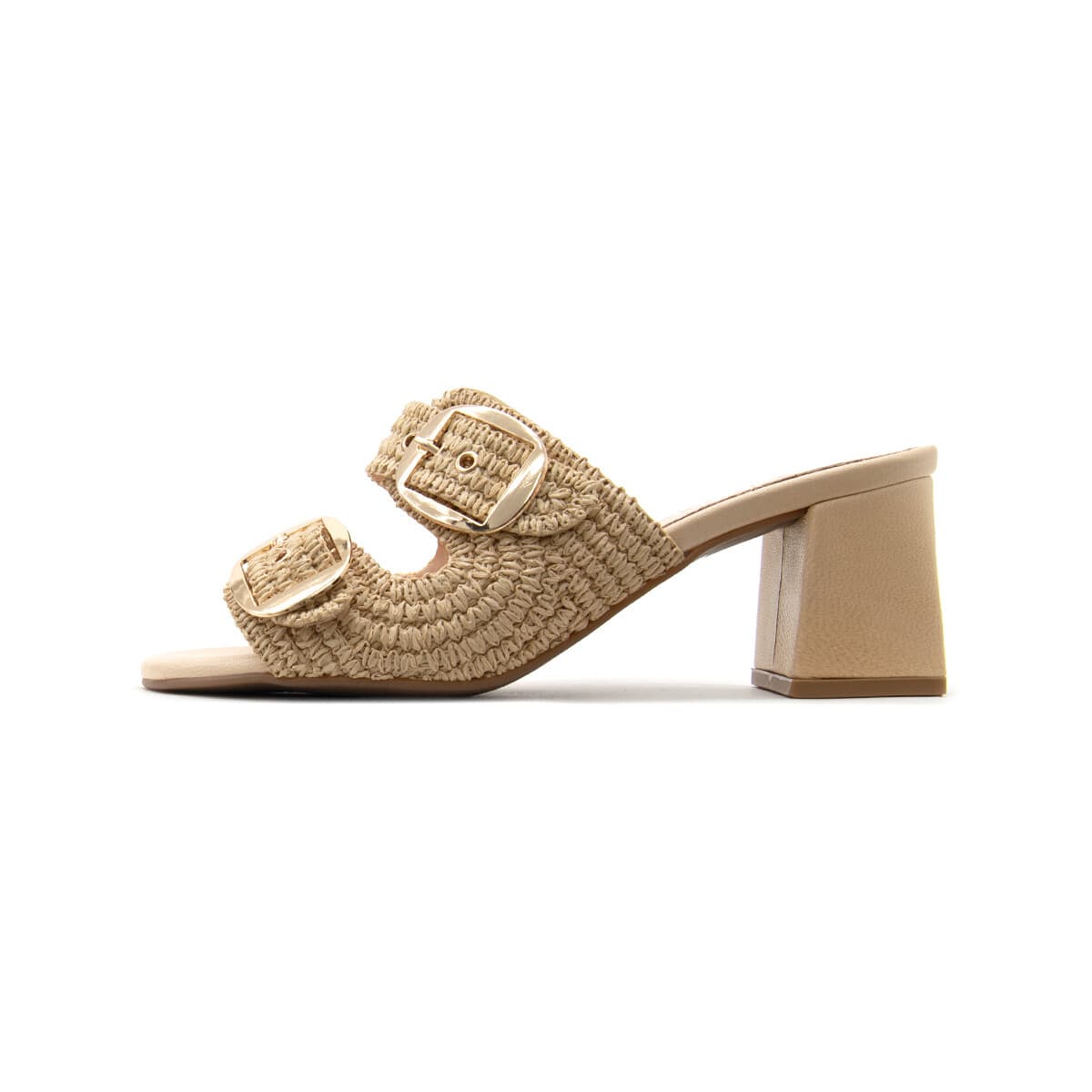 Mules Bacali Collection RAFFIA MID HEEL MULES WOMEN