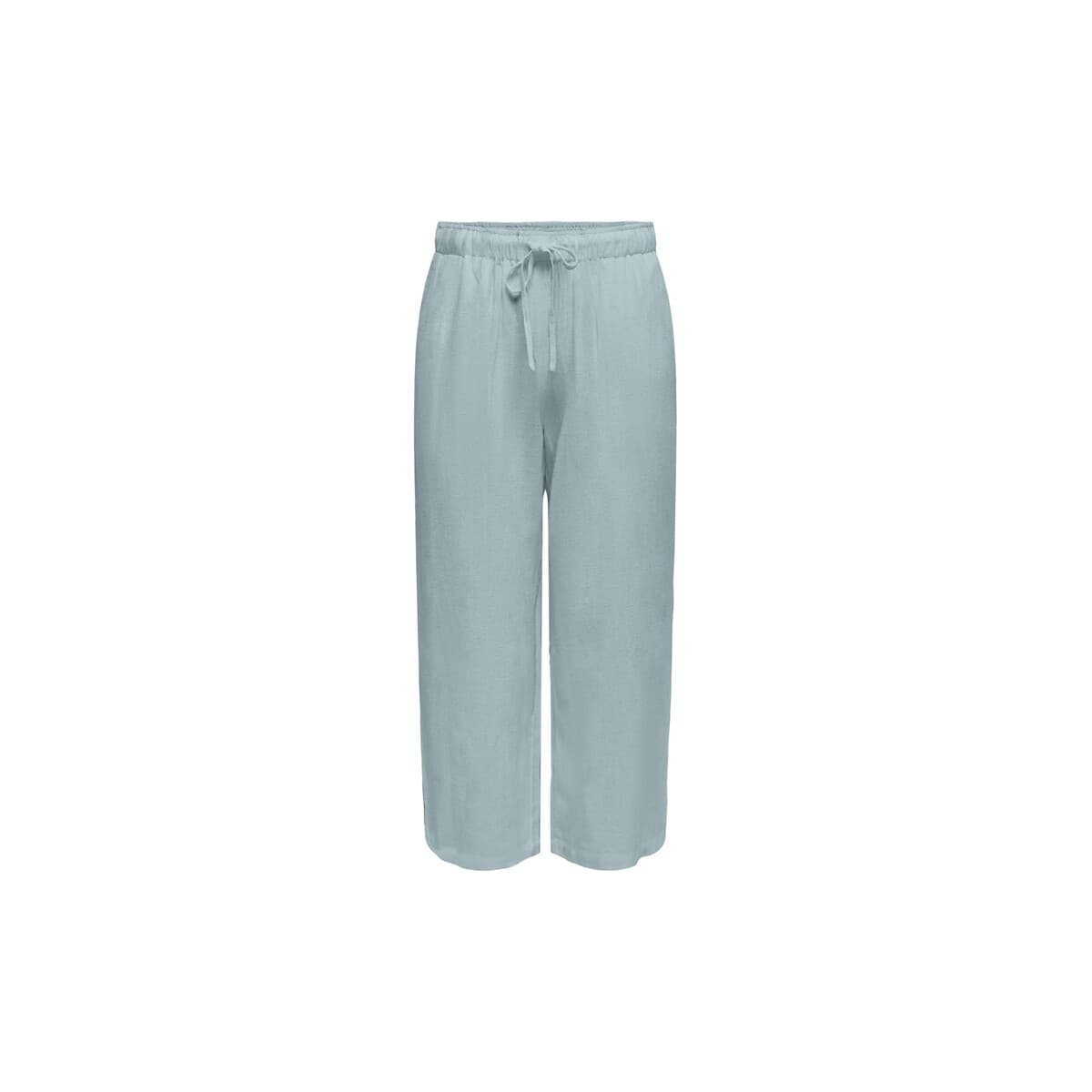 Παντελόνια Only ONLSIESTA LINEN MID WAIST STRAIGHT FIT ZIP CULOTTES WOMEN