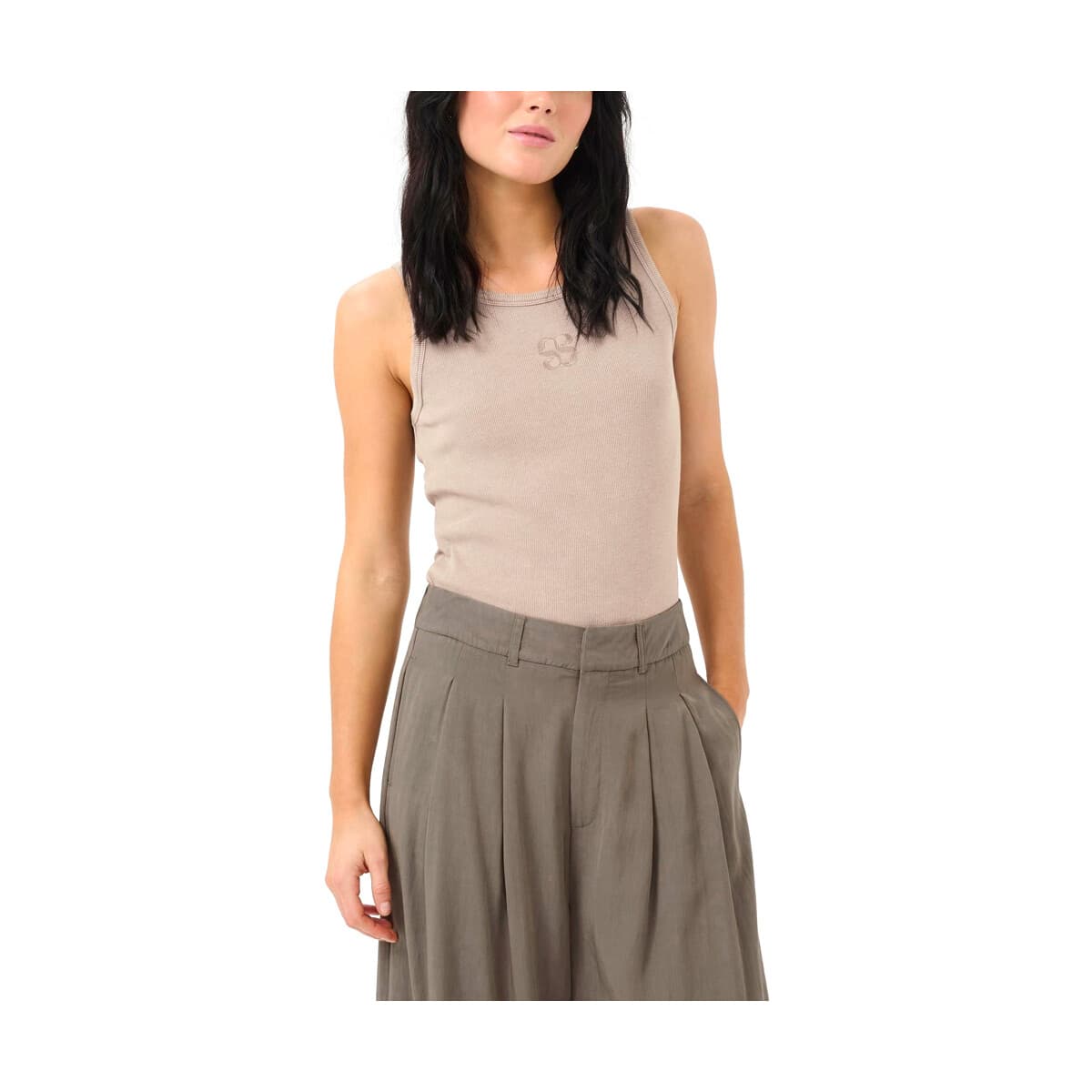 Μπλουζάκια με μακριά μανίκια My Essential Wardrobe MANDY RIB TANK TOP WOMEN