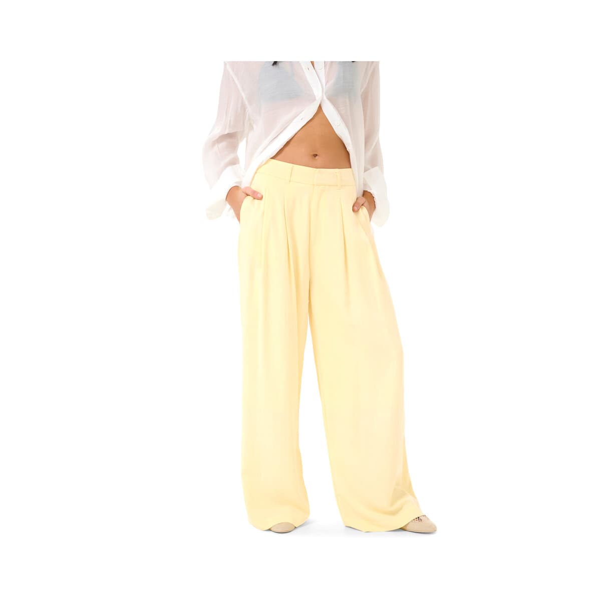 Παντελόνια My Essential Wardrobe GILDA HIGH WAIST WIDE LEG PANTS WOMEN