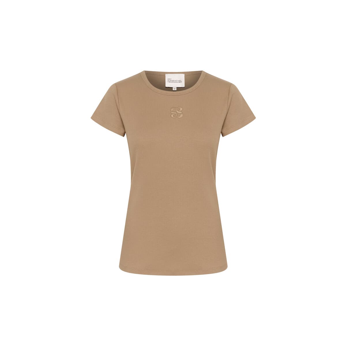T-shirt με κοντά μανίκια My Essential Wardrobe MANDY RIB LOGO T-SHIRT WOMEN