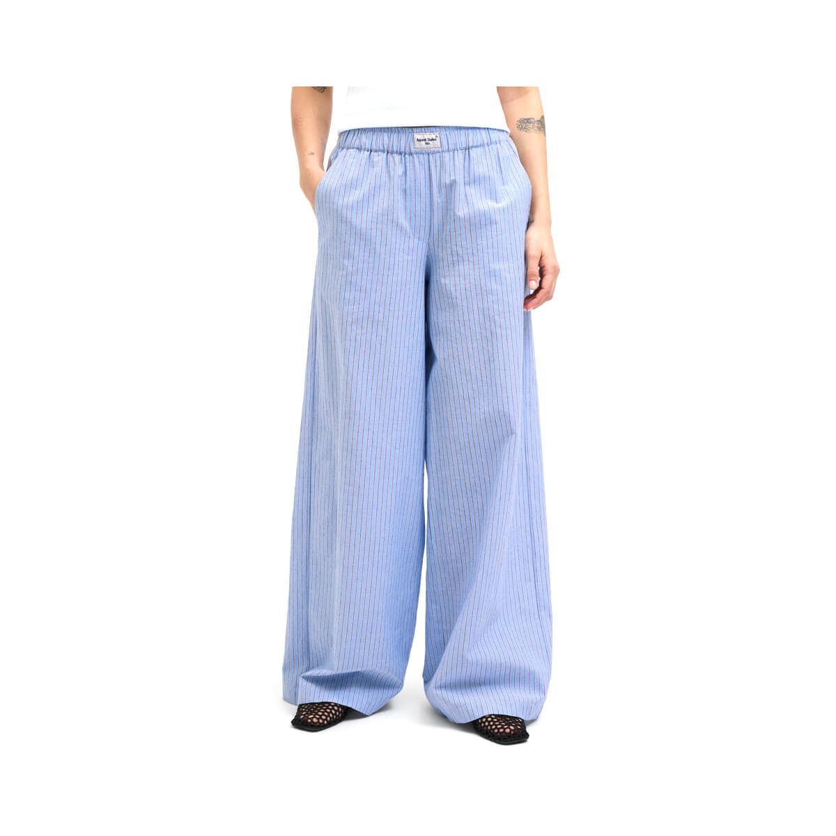 Παντελόνια JJXX JXJULIA STRIPED MID WAIST LOOSE FIT PANTS WOMEN