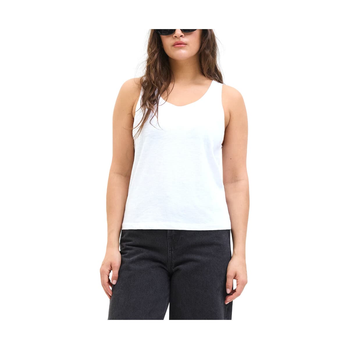 Αμάνικα/T-shirts χωρίς μανίκια JJXX JXCAM O NECK REGULAR FIT TANK TOP WOMEN