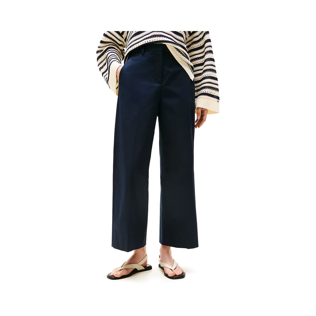 Παντελόνια Tommy Hilfiger STRETCH ANKLE LENGTH WIDE LEG CHINO PANTS WOMEN