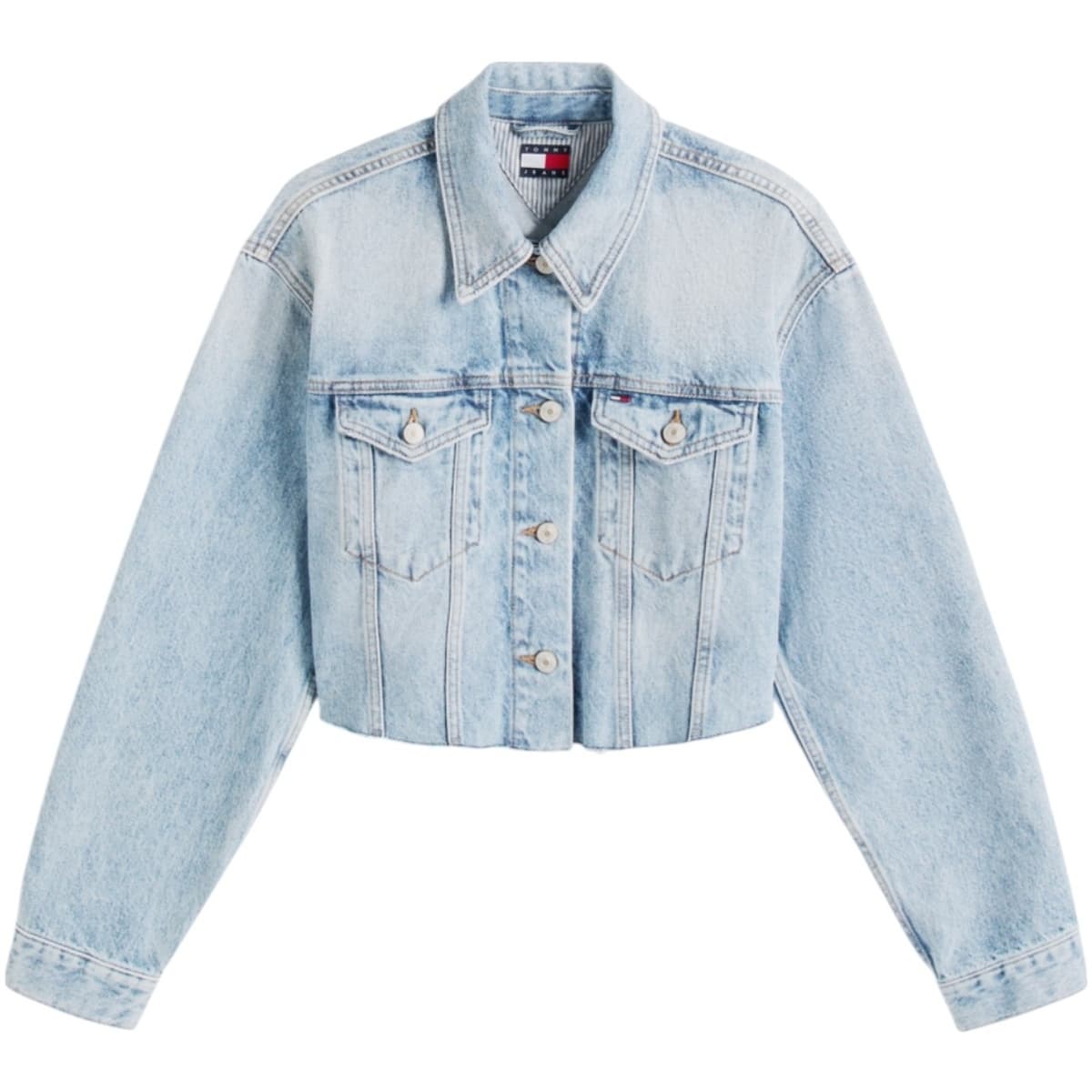 Τζιν Μπουφάν/Jacket Tommy Hilfiger CROPPD TRCKR JKT RWB DW0DW21063