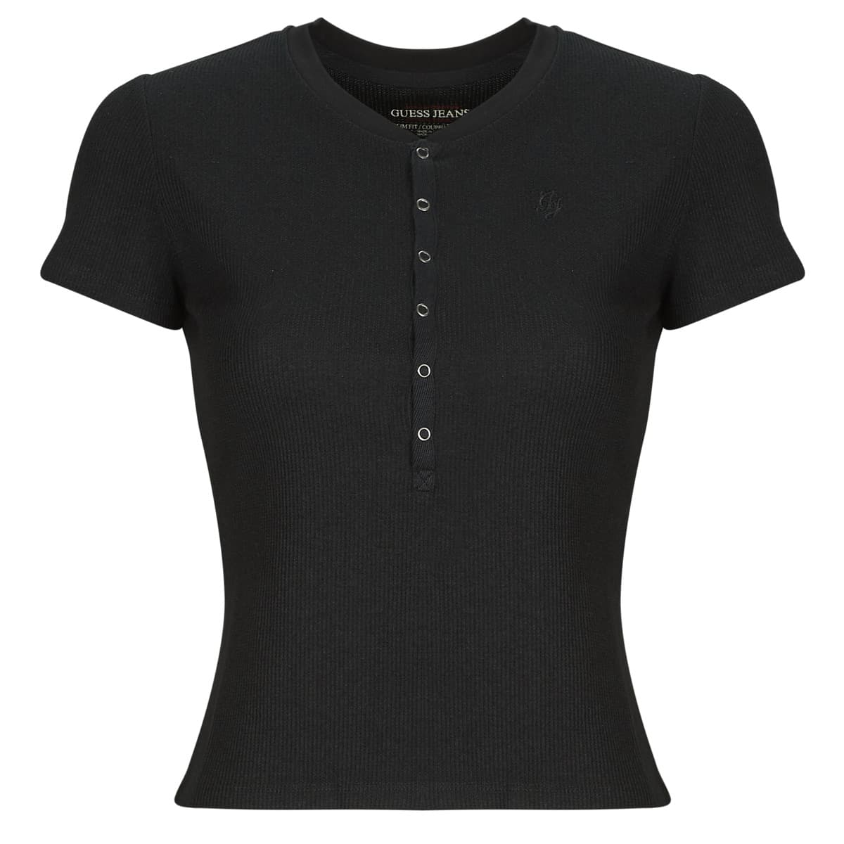 T-shirt με κοντά μανίκια Guess GJ SS HENLEY WAFFLE