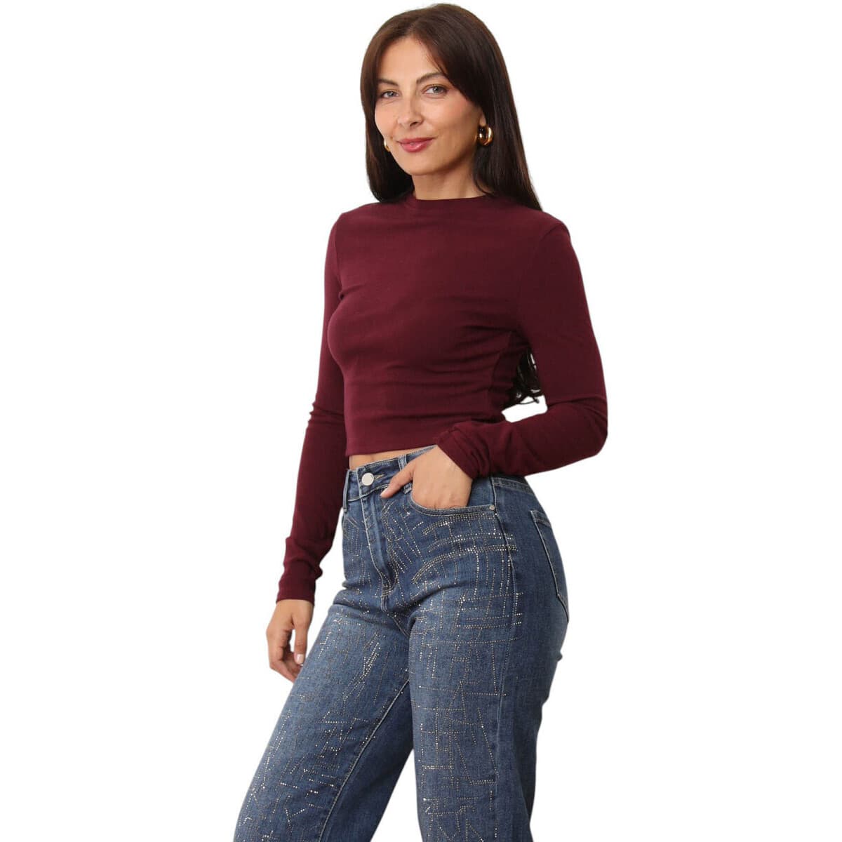 Μπλουζάκια με μακριά μανίκια La Modeuse 76136_P180236