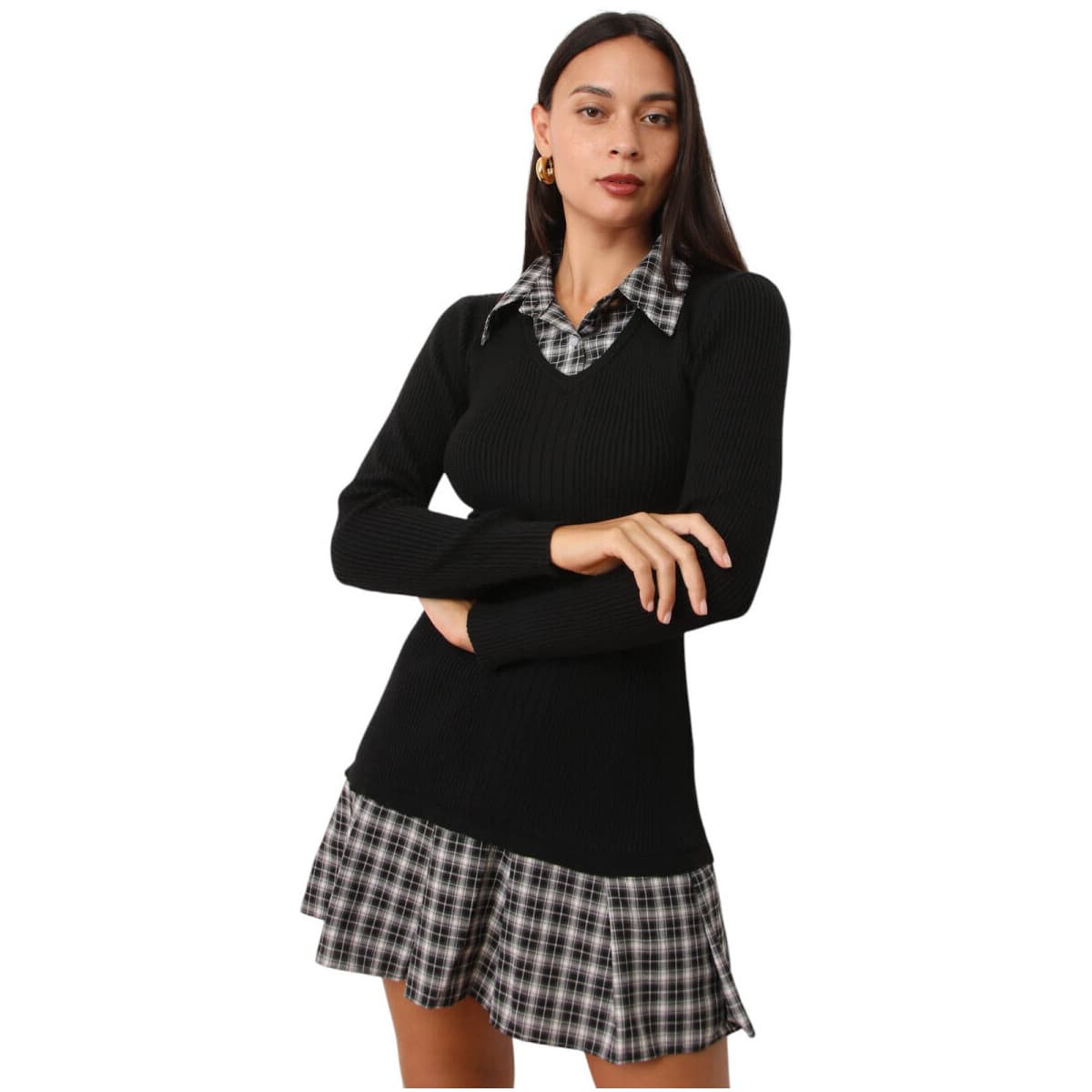 Κοντά Φορέματα La Modeuse 76140_P180243