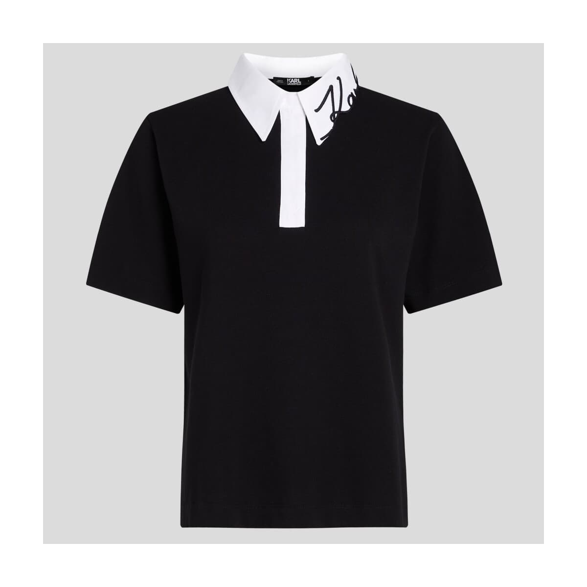 Πόλο με κοντά μανίκια Karl Lagerfeld KARL SIGNATURE POLO