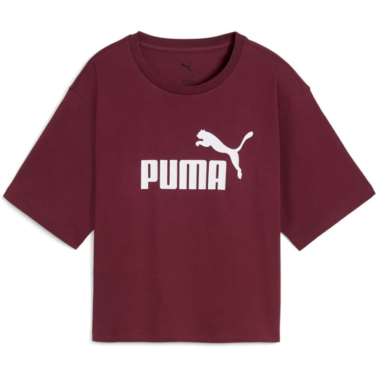 T-shirt με κοντά μανίκια Puma Ess Cropped No. 1 Logo Relaxed Tee