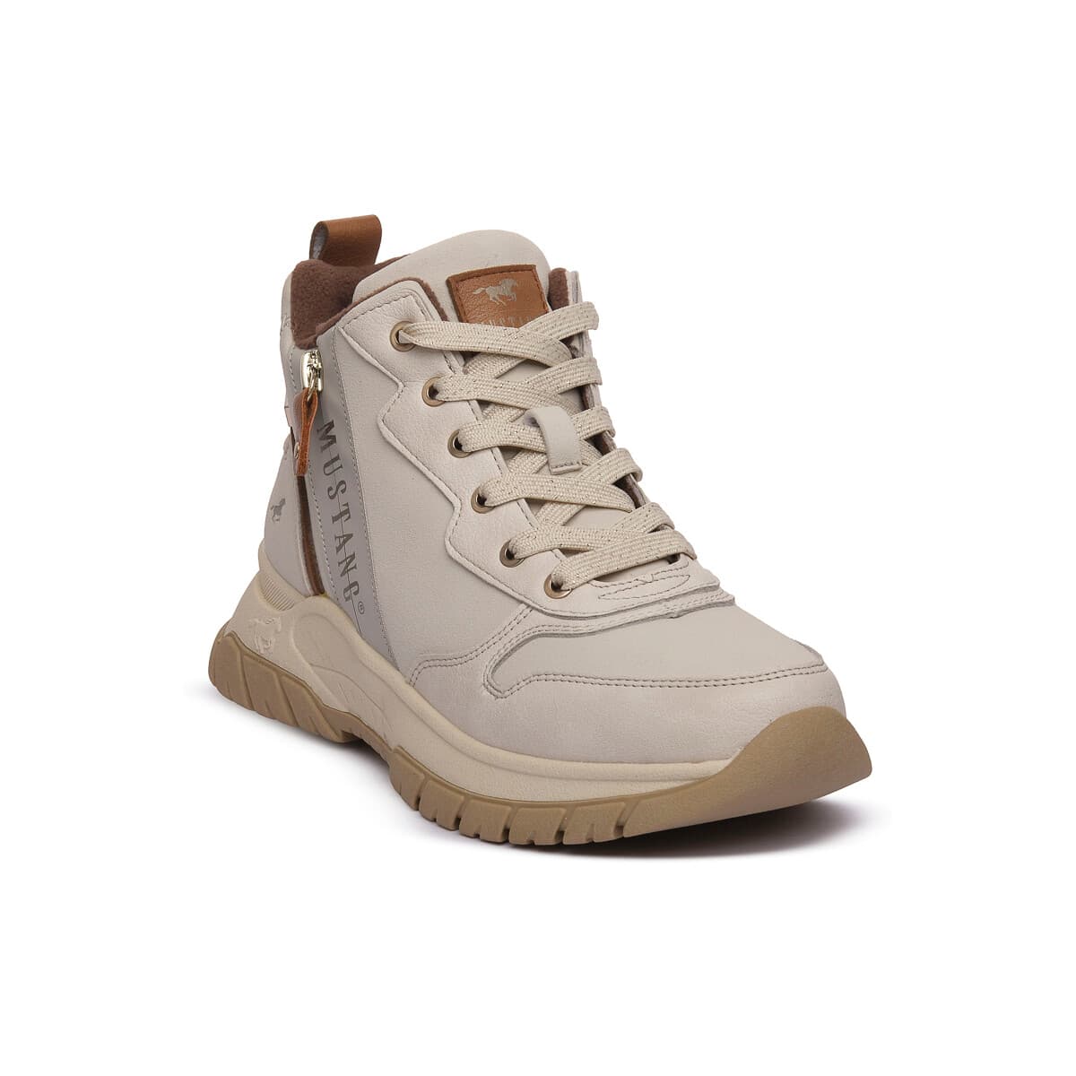 Ψηλά Sneakers Mustang CREAM