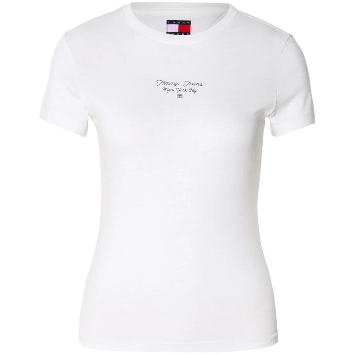T-shirt με κοντά μανίκια Tommy Hilfiger DW0DW21542 YBL ECRU