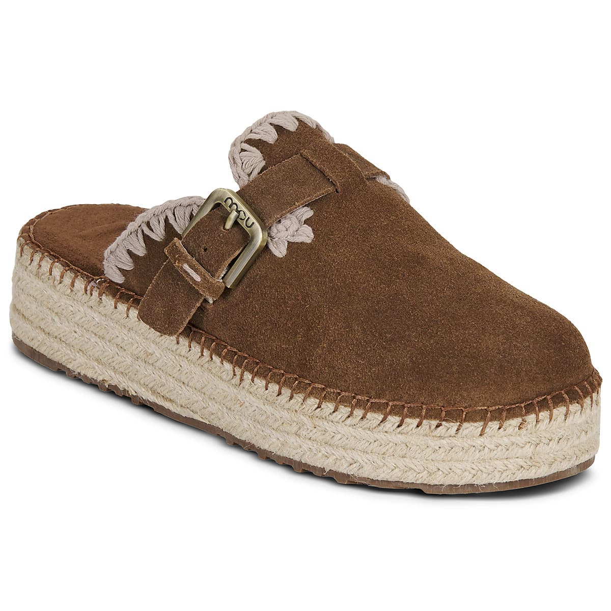 Mules Mou JUTE CLOG PLAIN SUEDE